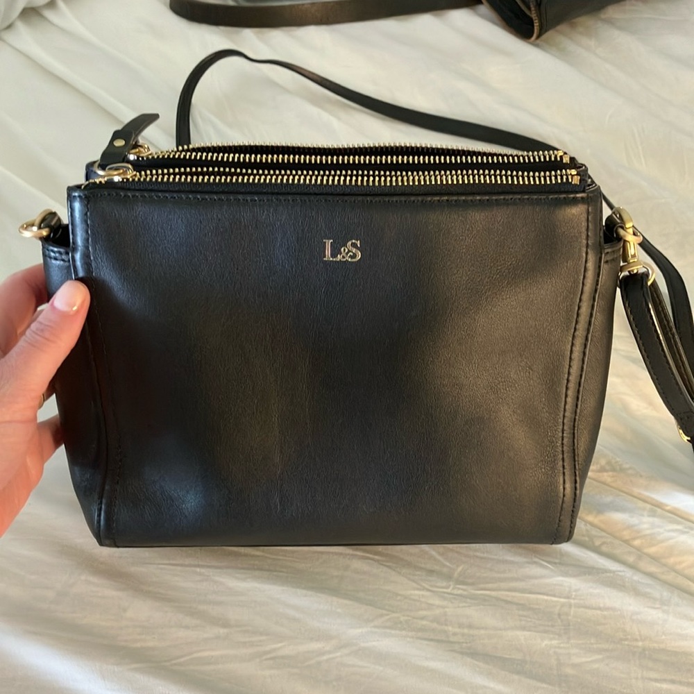 Lo & Sons Pearl Nappa Black/Gold/Camel